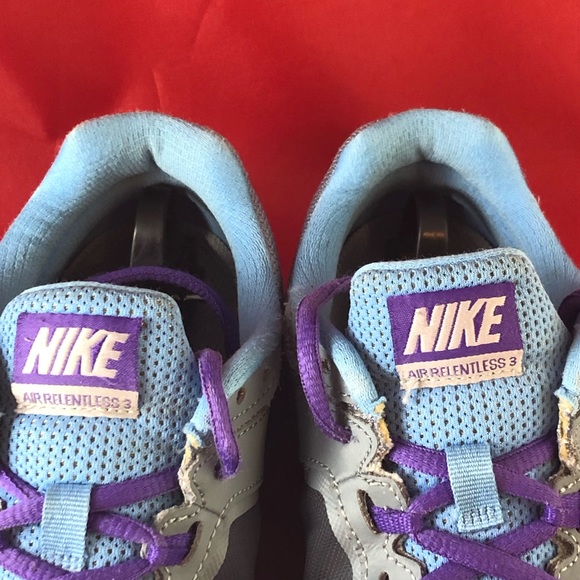 Nike Air Relentless 3 Gray Blue Running Shoes 8 - Picture 6 of 12